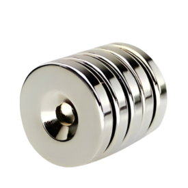 Nam châm dạng trụ tròn REYHER 28X8 Mạ đồng